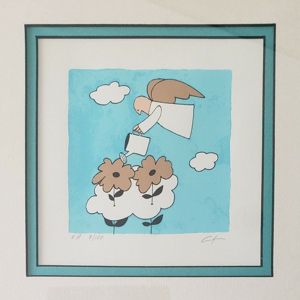 Framed Harry Araten Heaven Sent 1984 Lithograph
